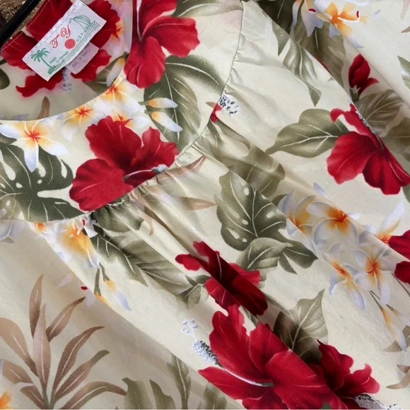 Vintage 60s / 70s made in Hawaii MuMu Sz L - Picture 6 of 9